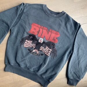 Anine Bing Vintage Eagle USA Flag
Graphic Sweatshirt - XS